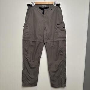 REI Hiking Pants Convertible‎ Womens Size 14 Green Adjustable Waist UPF 50+ Belt